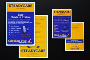 Valerie Cox Print Portfolio: SteadyCare Check-in System flyer